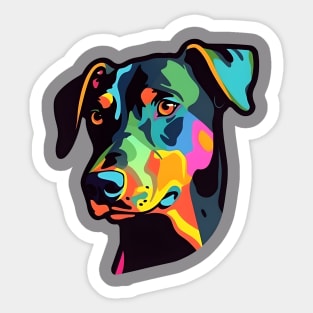 Pop Culture Dobermann Doggy Sticker Sticker
